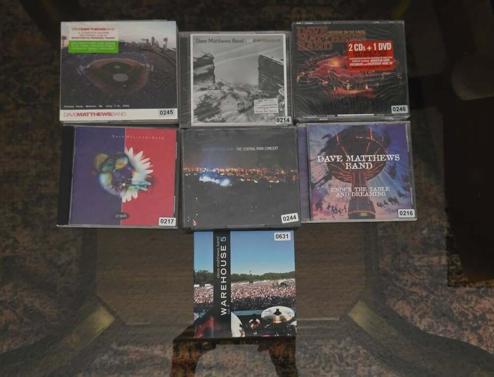 Dave Matthews Band 7 CD Lot Red Rocks Central Park Fenway Under the Table